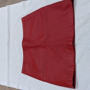 Red leather skirt BCBG Maxazria